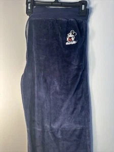 Pantalones deportivos acampanados de terciopelo azul marino para mujer Disney Mickey Mouse talla grande - Imagen 1 de 10