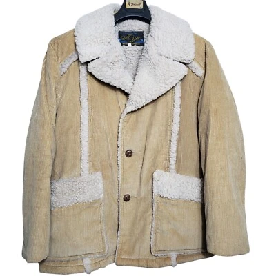 Abrigo de Granero Chaqueta Forrada Sherpa Pana Montgomery Ward Grande Talla 46 De Colección Foto 1 de 4