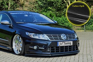 Spoilerschwert Frontspoiler aus ABS VW Passat CC R-Line mit ABE Carbon Optik - Imagen 1 de 3