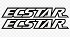 Ecstar Sticker Decal Die Cut x2 (220mm x 30mm)