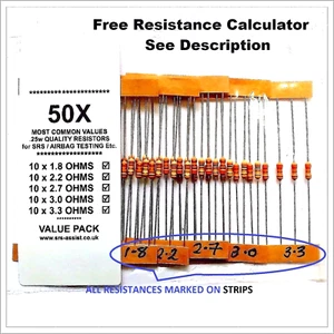 Airbag Resistor Tool Resistance Simulator Emulator Ohms Repair Tester Kit Pack  - Picture 1 of 5