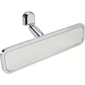 Polished Ball Milled Billet Aluminum Interior Rear View Mirror, 9.25” x 2.38” - Picture 1 of 8