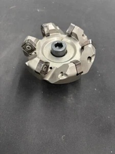 Haas 3" Face Mill, 1" Pilot Bore x 45° Lead Angle, 6 Flute TSC w/ Inserts - Picture 1 of 5