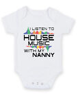 I listen to House Music Nanny PERSONALISED BABYGROW VEST ROMPER GIFT PRESENT