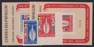 E2857: 1964 Paraguay $50 Europa Sello Espacial + Hoja, Perf + Imperf - Imagen 1 de 1