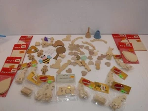 Wooden Cut Outs Craft Supply Lot - Picture 1 of 9