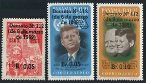 Panama C367-C367b, MNH. Mi 1144-1146. Decreto 112.Kennedy,Churchill,John Glenn. - Picture 1 of 1