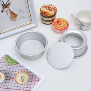 4 Pcs Lose Boden Form Springform Pfannen Käsekuchen Form Set - Bild 1 von 18