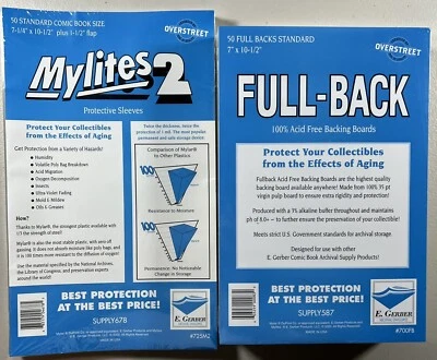 E. GERBER PRODUCTS E. Gerber Mylites2 & Full-Back Standard (50pcs) Set 725M2/700FB 35pt