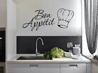 Kitchen Wall Art Sticker Bon Apptit Wall Art Quote Decal Modern Transfer
