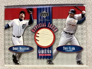 2001 Gold Glove Official Issue Higginson/Clark Game Ball Short Print #OI-HC Rare - Picture 1 of 2