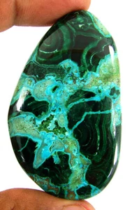 194.10 Ct Natural Malachite Chrysocolla Gemstone Cabochon Wire Wrap Stone- 62988 - Picture 1 of 5
