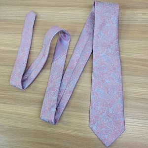 Paisley Tie Mens Blue Pink TIEMART Jacquard Pastel Western Boho ALEXANDER LOGAN - Picture 1 of 10