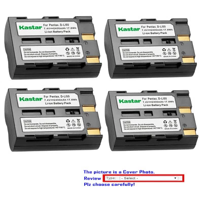 Kastar 替换电池适用于柯尼卡美能达 NP-400 Maxxum 5D Maxxum 7D 相机 — 第 1/2 张图片