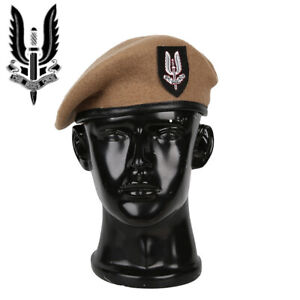 Siły specjalne armii brytyjskiej khaki wełniany beret służba lotnicza SAS "WHO DARES WINS"...
