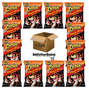 12 pack Cheetos Flamin' Hot Crunchy King Size 99.2g, Authentic USA Import - Picture 1 of 1