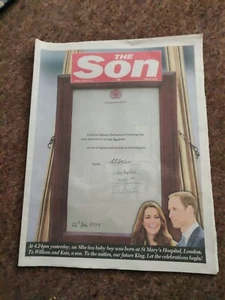 The Sun Son Zeitung Prinz William & Kate Middleton Geburt Baby Junge George - Bild 1 von 1