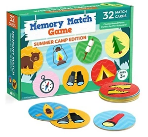 Kids Memory Card Matching Game - Summer Camp Concentration Game - Ages 3-5 - Picture 1 of 1