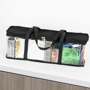 CD Holder Case Portable Water Resistant Display Transparent CD Storage Bag - Picture 1 of 6