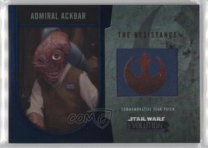 2016 Star Wars Evolution Commemorative Flag Silver /50 Admiral Ackbar Patch 1j8 - Picture 1 of 3