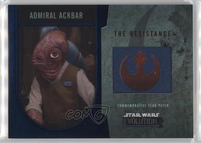 2016 Star Wars Evolution Commemorative Flag Silver /50 Admiral Ackbar Patch 1j8 - Image 1 of 3