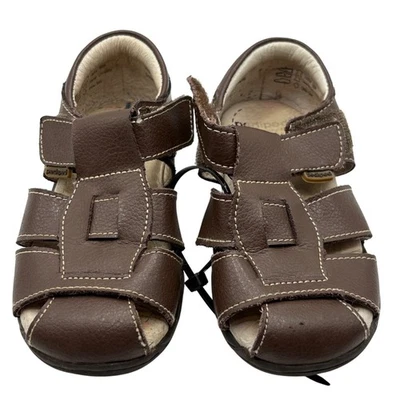 Sandalias de cuero marrón pediped para niños talla 25/8,5 Foto 1 de 4