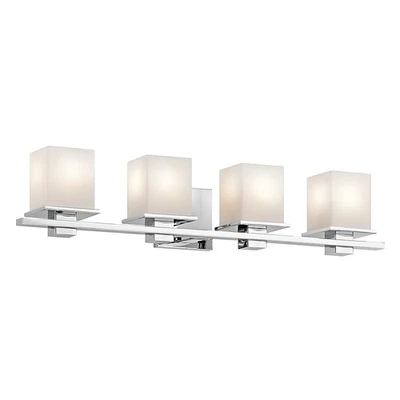 KICHLER Tully 32 in. 4-Light Chrome Contemporary Bathroom Vanity Light - Image 1 of 4