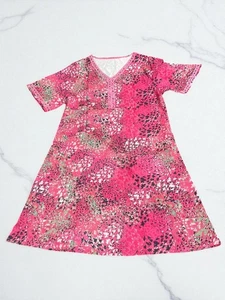 Rosa Blumen Spitzenbesatz Kleid - Größe XL - sehr guter Zustand - abstrakter Druck - schneller Versand 🚚 - Bild 1 von 6