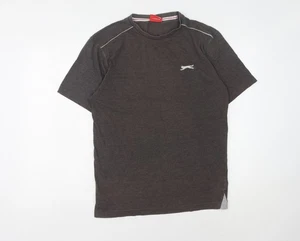 Slazenger Men's Brown T-Shirt M, Crew Neck, Logo Accent - Picture 1 of 12