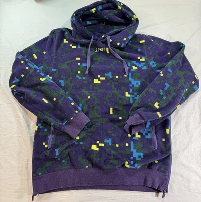 Mens LRG glitch world polar fleece hoodie multicolor size medium  - Image 1 of 4