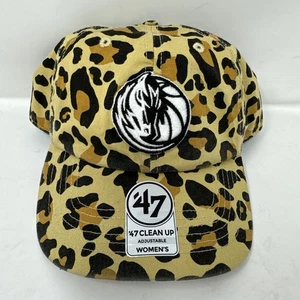 Dallas Mavericks Cheetah Ajustable 47 Mujer’s Trucker Sombrero Estampado Animal Nuevo - Imagen 1 de 8