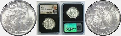 1947 Walking Liberty Half Dollar  -  NGC MS-67 - Image 1 of 3