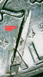 1971 Kennedy Half Dollar Mint Error Retained Lamination Peeling Rev, Mint Error. - Picture 1 of 17
