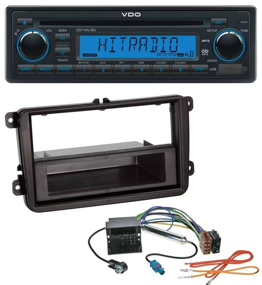 VDO AUX MP3 1DIN CD USB Autoradio für VW Transporter T5 T6 Caravelle Multivan ab - Bild 1 von 4