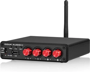 4 Channel Bluetooth Amplifier, 50W x 4 Audio Power Amp, Hi-Fi Home Stereo... - Picture 1 of 9