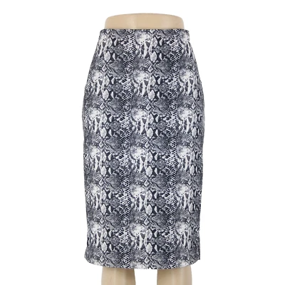 Юбка-карандаш Katherine Barclay размер 10 черно-белая с принтом рептилии с подкладкой из поликоттона - Изображение 1 из 4