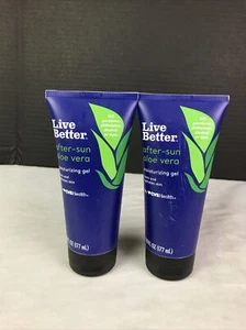 2pck Live Better After Sun Aloe Vera Moisturizing Gel 6oz each - Picture 1 of 3