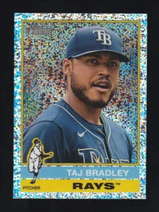 2025 Topps Heritage #298 TAJ BRADLEY TB Rays SILVER SPARKLE CHROME REFRACTOR - Picture 1 of 2