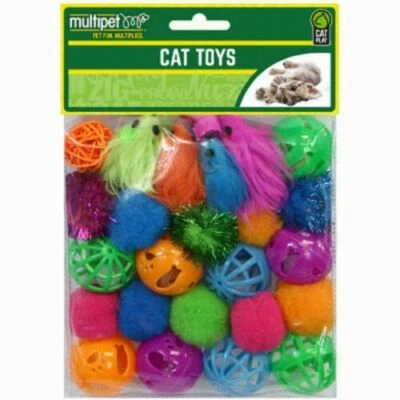 Multipet Assorted Cat Toys Value - Pack of 24 - Image 1 of 2