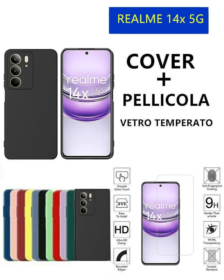 Cover Morbida Custodia Silicone Tpu Opaca pre REALME 14x 5G - Immagine 1 di 1