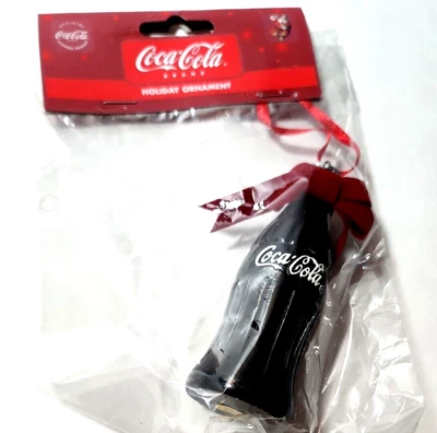 COCA-COLA Collectibles KURT ADLER Coke Bottle With Ribbon Ornament  NEW SEALED - Image 1 of 3