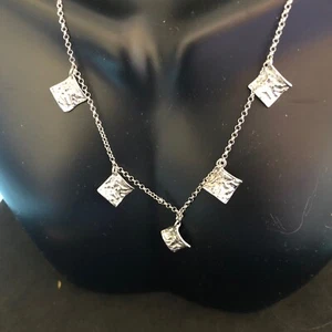 Sterling Silver Hammerd Square Classic Multi 16+Necklace Wires S4601 - Picture 1 of 4