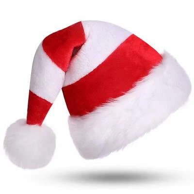 Sombrero de Papá Noel de Navidad Adulto Navidad Vacaciones Sombrero Espesado Gorra de Papá Noel Foto 1 de 2