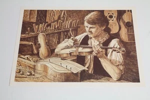 1985 General Motors Ted Fox Violinmaker Master Technician Promo Ad Ephemera - Picture 1 of 8