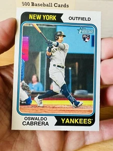 OSWALDO CABRERA NEW YOUR YANKEES 2023 TOPPS HERITAGE ROOKIE CARD RC #135 - Bild 1 von 2