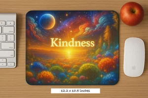 Fantasy Galaxy MousePad z przesłaniem życzliwości 12,2 x 10,5 cala, antypoślizgowa - Zdjęcie 1 z 2