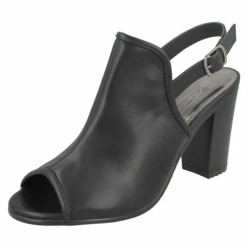 Ladies Spot On Block Heel Sling-Back Sandal Foto 1 de 1