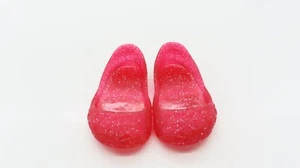 American Girl 18" Doll Red Jelly Sandals Shoes Mattel - Picture 1 of 7