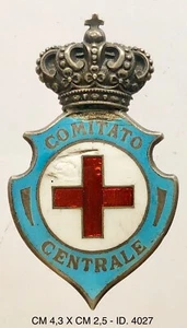 ITALIENISCHES ROTES KREUZ ZENTRALKOMITEE ABZEICHEN ENDE 1800 ANFANG 1900  - Bild 1 von 2