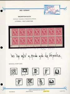 AMG-GERMANY INSCRIPTION BLOCK BUSH Page Lot #160 - SEE SCAN - $$$ - Picture 1 of 2